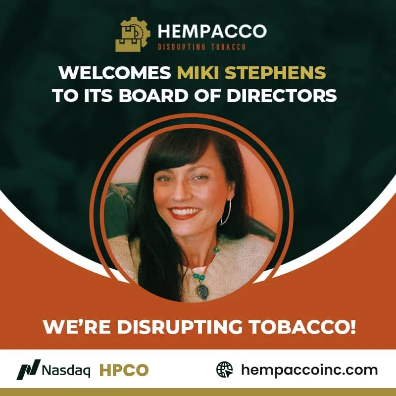 Hempacco Welcomes Miki Stephens to Its Board of Directors