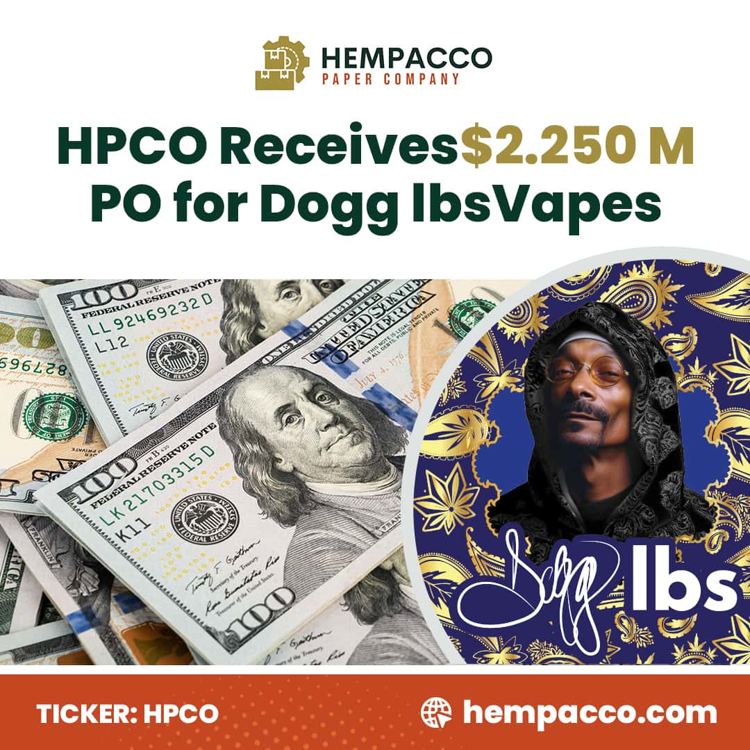 Hempacco and Snoop Dogg Announce ‘Dogg lbs’ THCA Vapes with a Starting Purchase Order of $2.25 Million